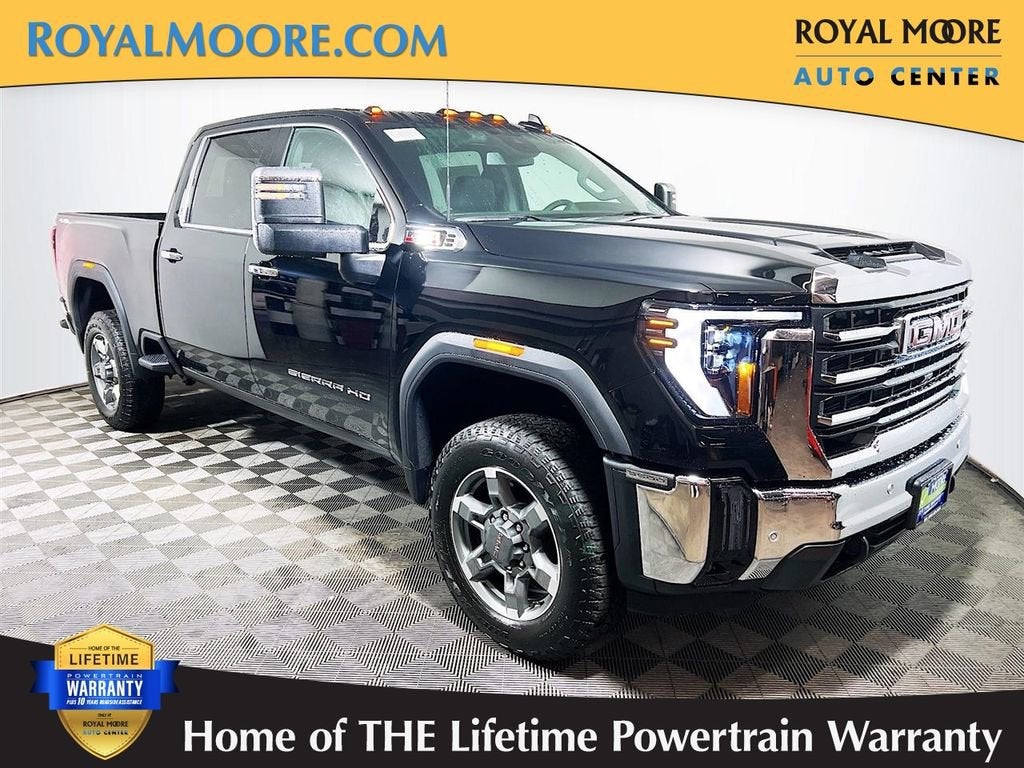 2026 GMC Sierra 3500 HD SLT in Onyx Black — front three-quarter view