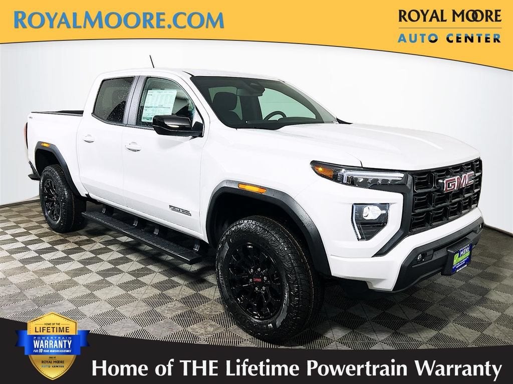 2026 GMC Canyon Elevation in Summit White — front three-quarter view