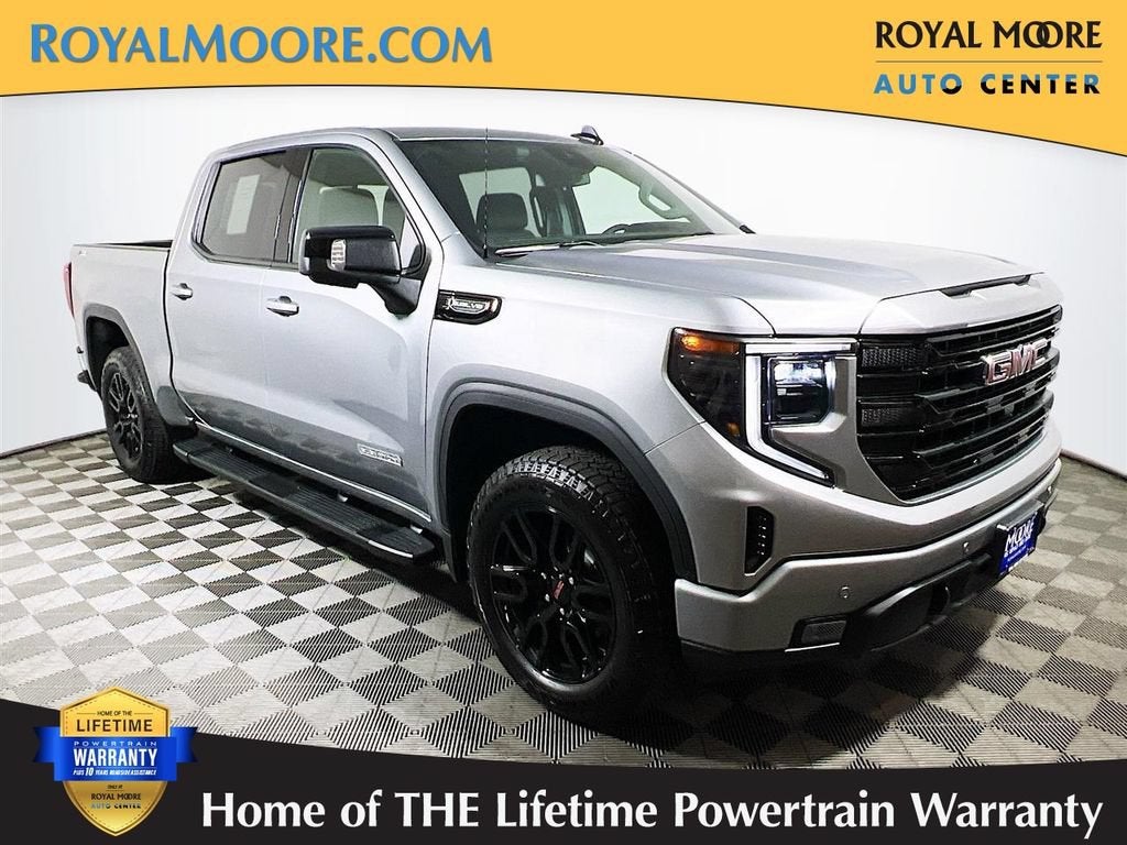 2026 GMC Sierra 1500 Elevation in Sterling Metallic — front three-quarter view