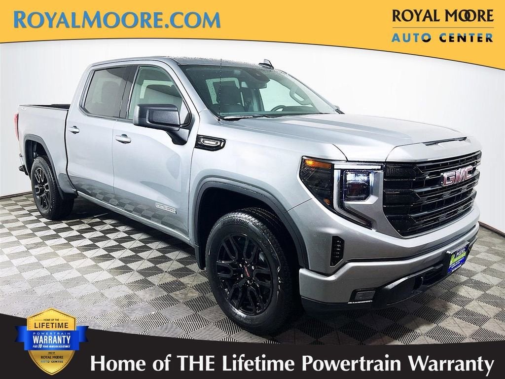 2026 GMC Sierra 1500 Elevation in Sterling Metallic — front three-quarter view