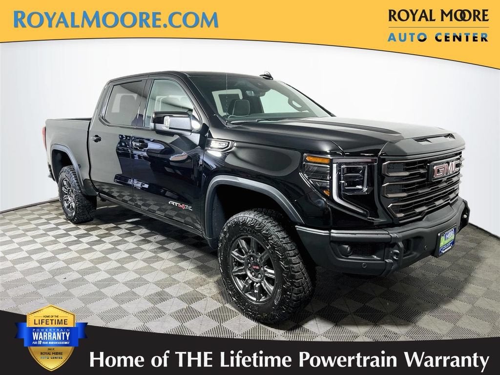 2026 GMC Sierra 1500 AT4X in Onyx Black — front three-quarter view
