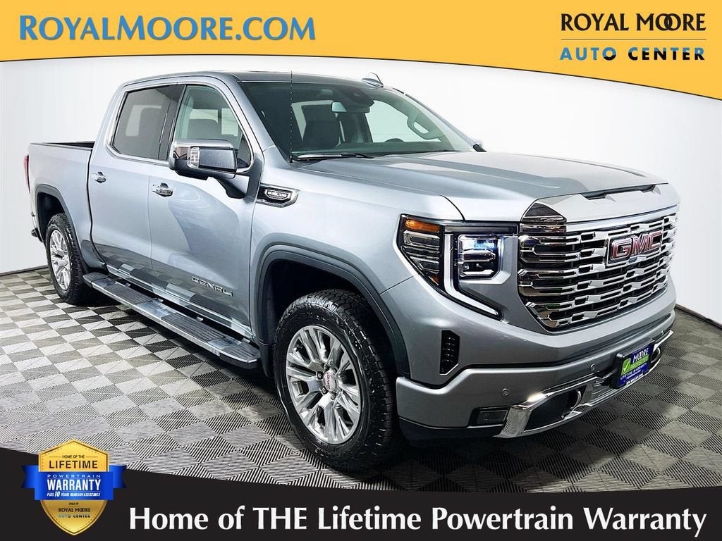 2026 GMC Sierra 1500 Denali in Sterling Metallic — front three-quarter view