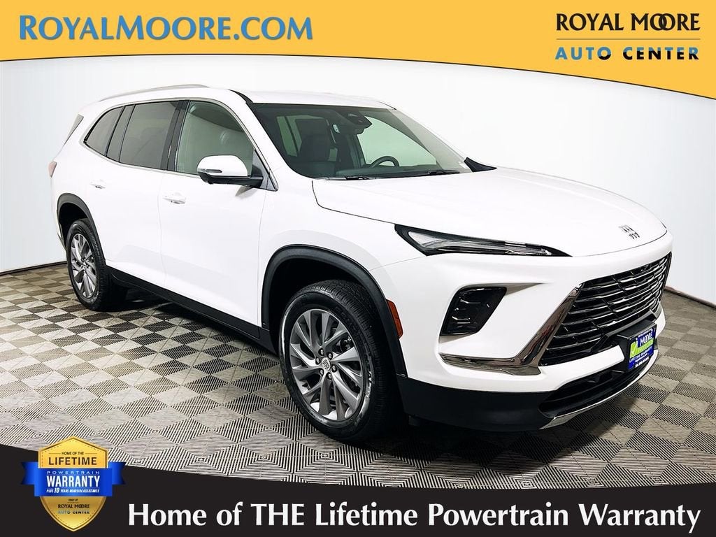 2026 Buick Enclave Preferred in Summit White — front three-quarter view