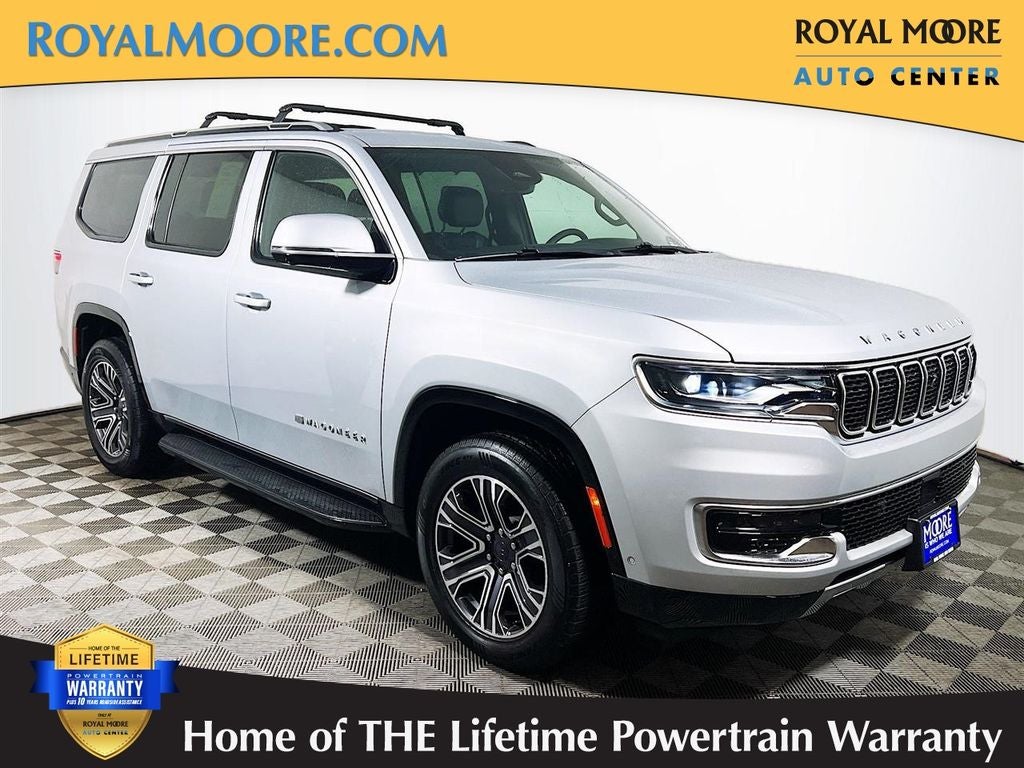 2022 Jeep Wagoneer Series III in Silver Zynith — front three-quarter view
