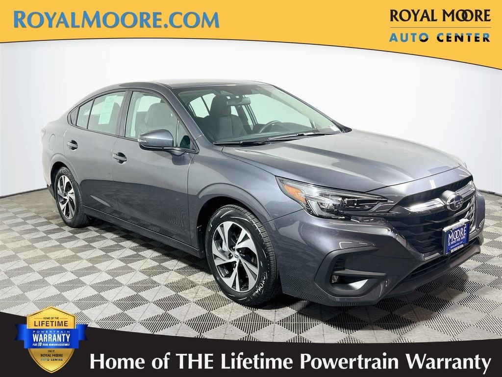 2025 Subaru Legacy Premium in Magnetite Gray Metallic — front three-quarter view