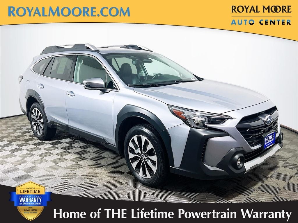 2024 Subaru Outback Touring XT in Ice Silver Metallic — front three-quarter view