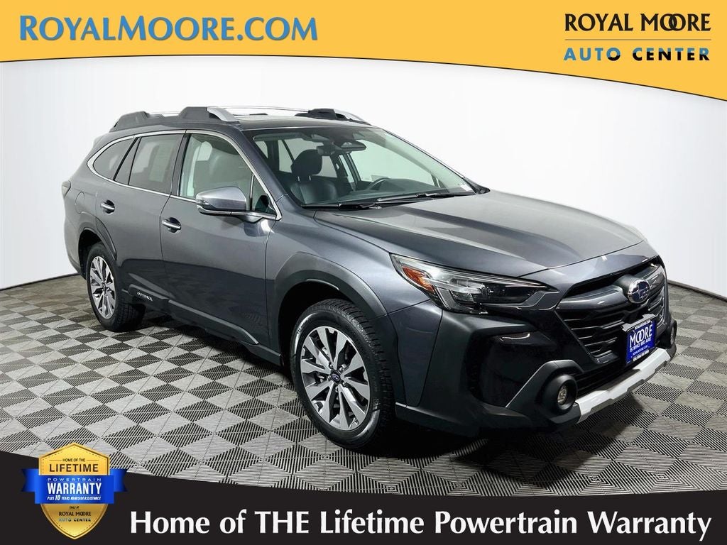 2024 Subaru Outback Touring XT in Magnetite Gray Metallic — front three-quarter view