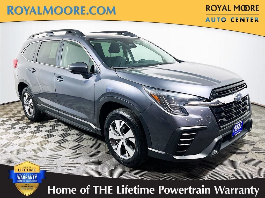 2025 Subaru Ascent Premium in Magnetite Gray Metallic — front three-quarter view