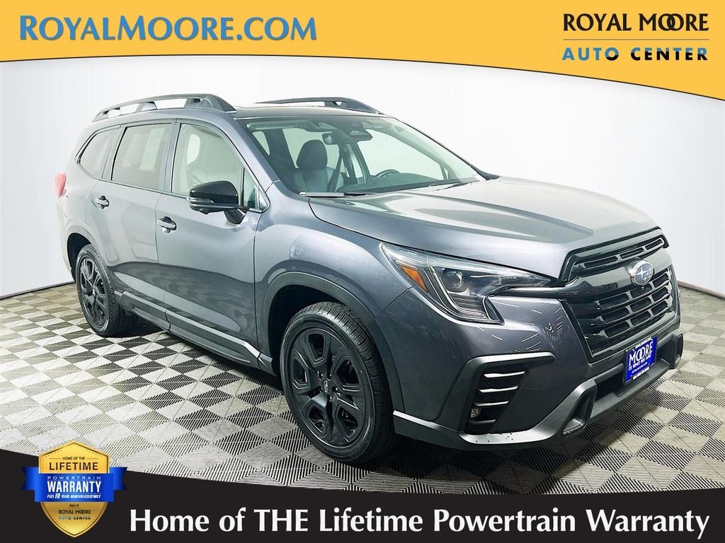 2023 Subaru Ascent Onyx Edition in Magnetite Gray Metallic — front three-quarter view