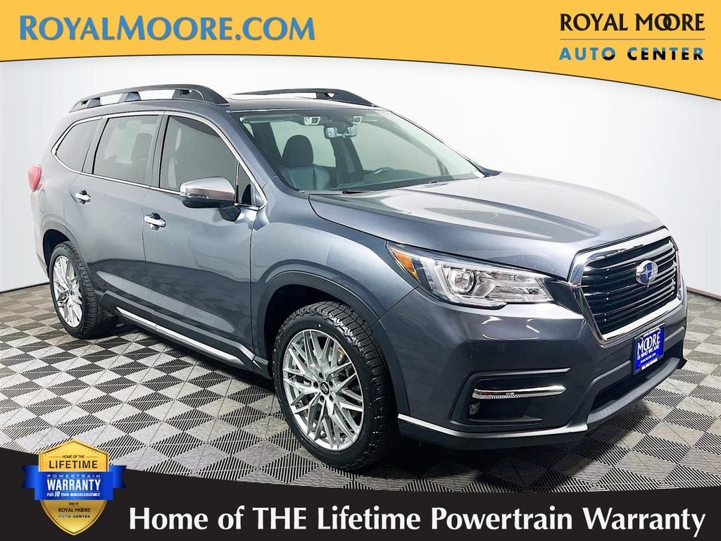 2022 Subaru Ascent Touring in Magnetite Gray Metallic — front three-quarter view