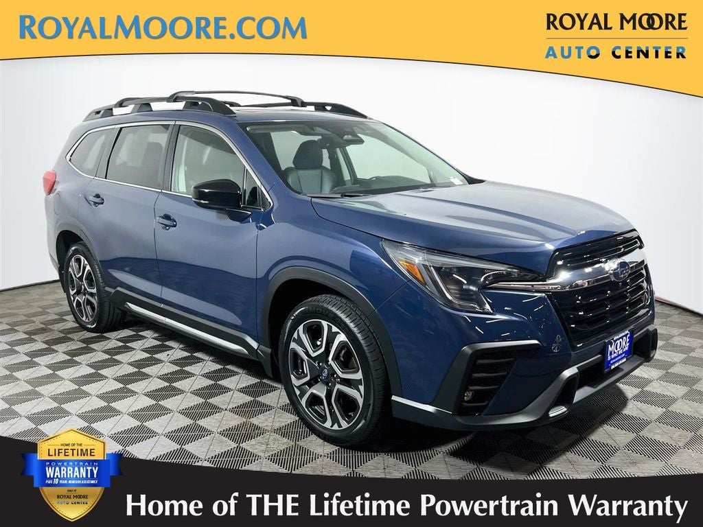 2024 Subaru Ascent Limited in Cosmic Blue Pearl — front three-quarter view