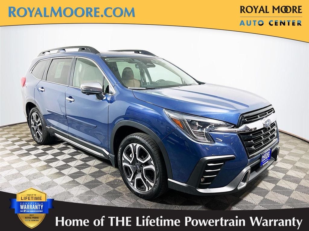 2023 Subaru Ascent Touring in Cosmic Blue Pearl — front three-quarter view