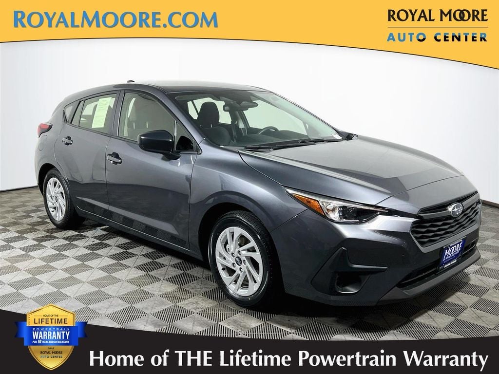 2024 Subaru Impreza Base in Magnetite Gray Metallic — front three-quarter view