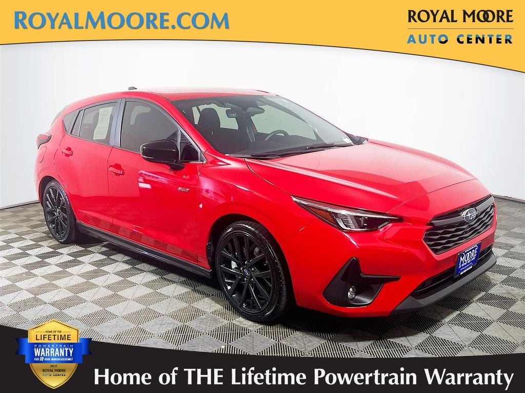 2024 Subaru Impreza 2.5RS in Pure Red — front three-quarter view