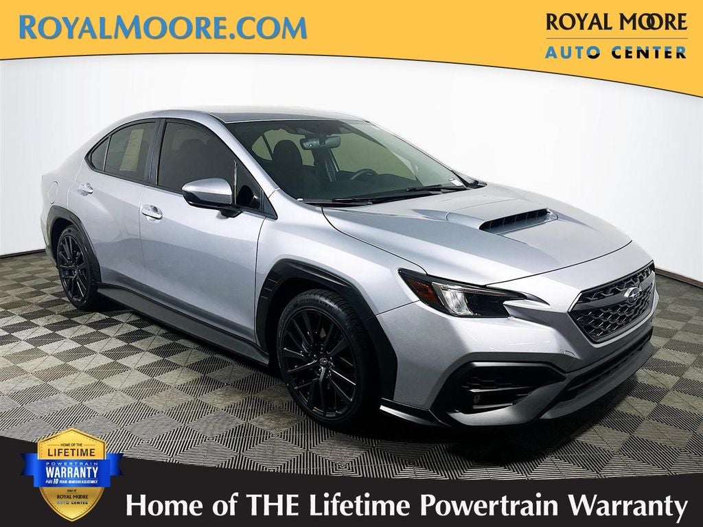 2024 Subaru WRX Premium in Ice Silver Metallic — front three-quarter view
