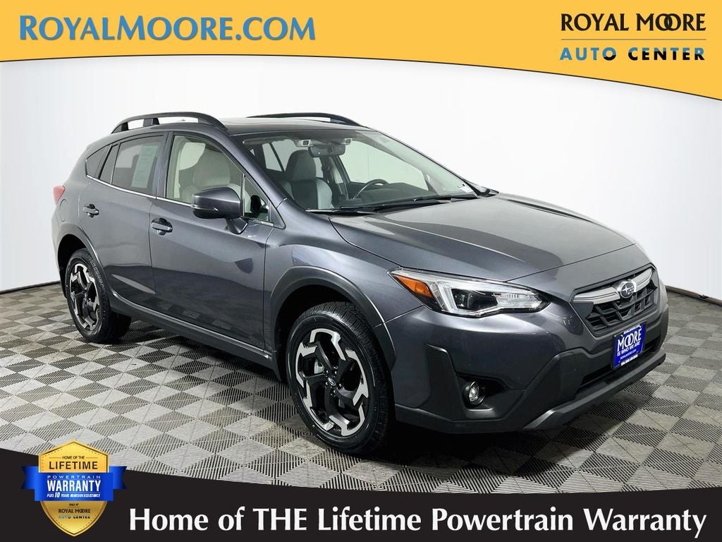 2022 Subaru Crosstrek Limited in Magnetite Gray Metallic — front three-quarter view