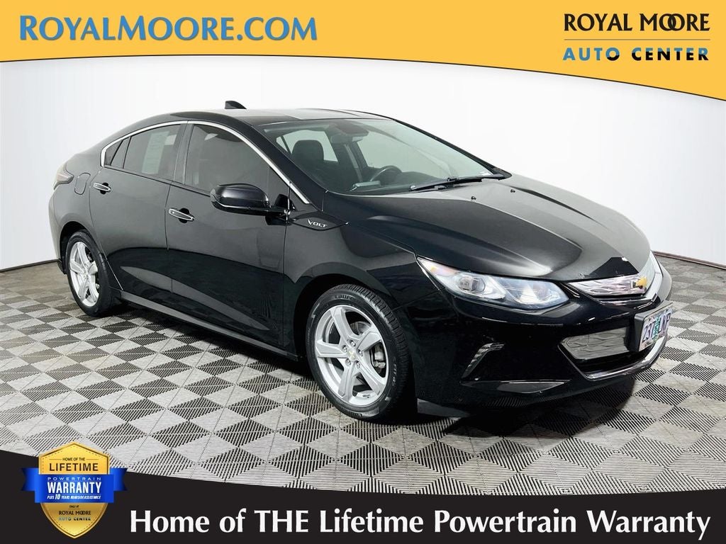 2019 Chevrolet Volt LT in Mosaic Black Metallic — front three-quarter view