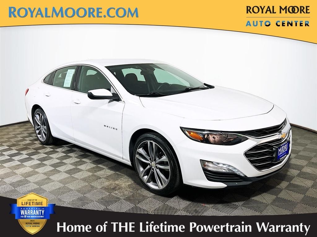 2023 Chevrolet Malibu LT 1LT in Summit White — front three-quarter view