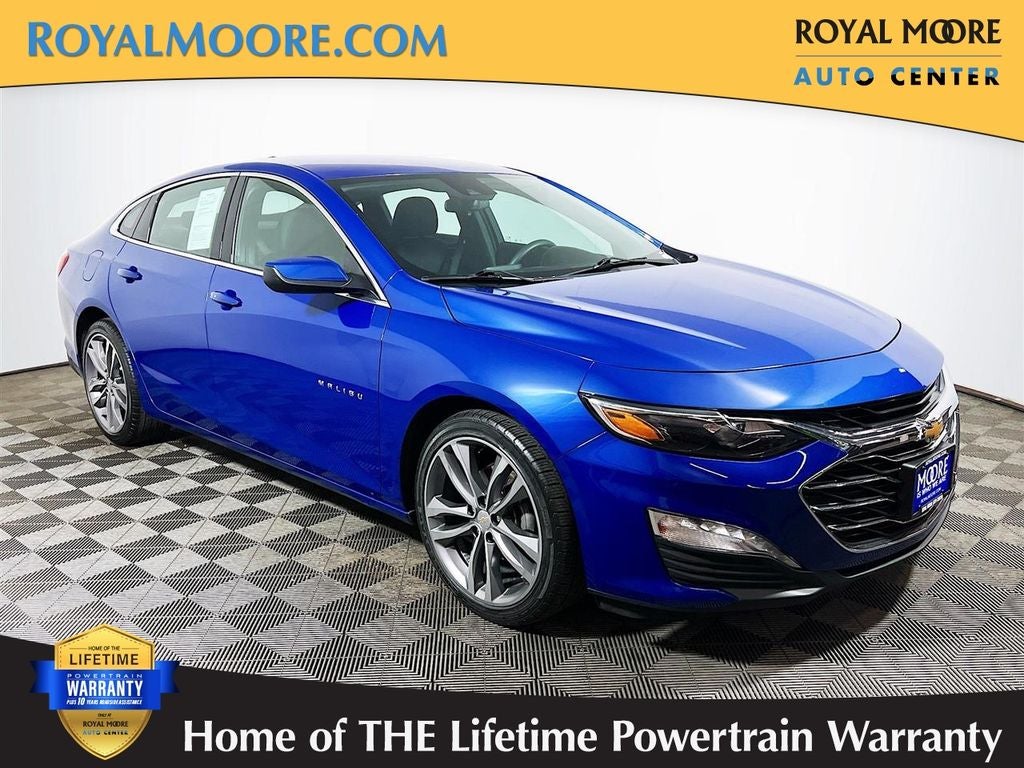 2023 Chevrolet Malibu LT 1LT in Riverside Blue Metallic — front three-quarter view