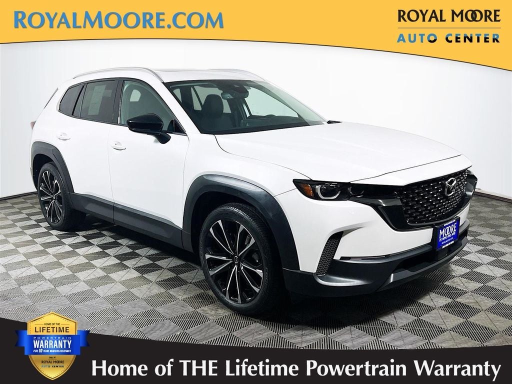 2023 Mazda Mazda CX-50 2.5 S Premium Plus Package in Wind Chill Pearl — front three-quarter view