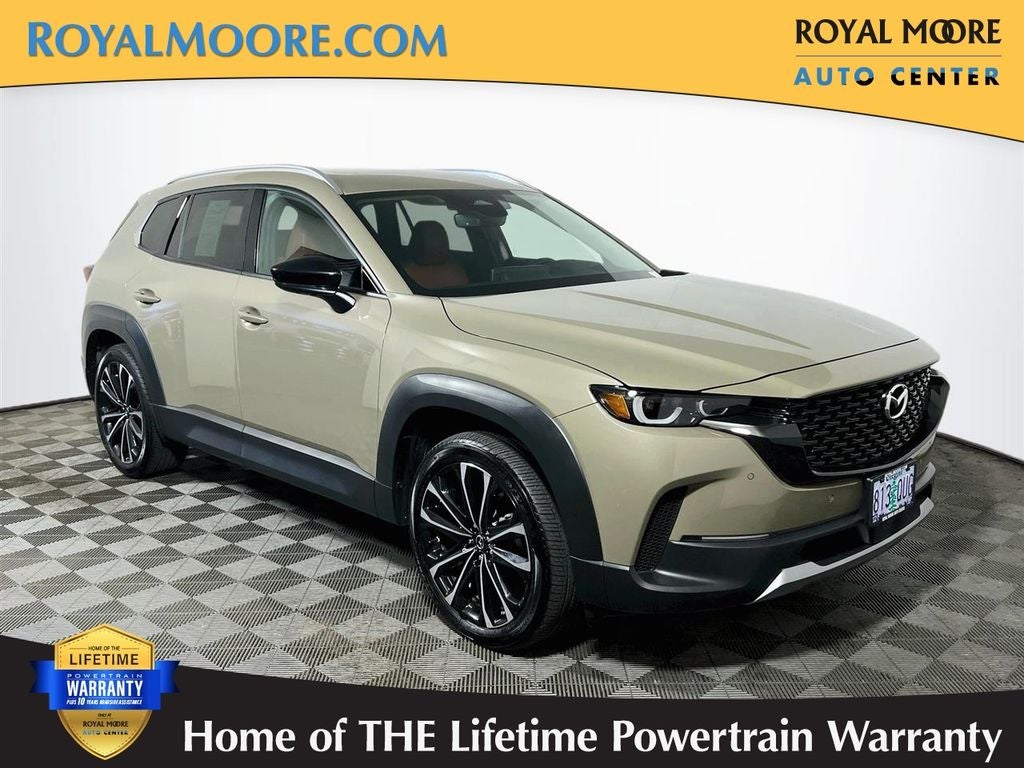 2025 Mazda Mazda CX-50 2.5 Turbo Premium Plus Package in Zircon Sand Metallic — front three-quarter view