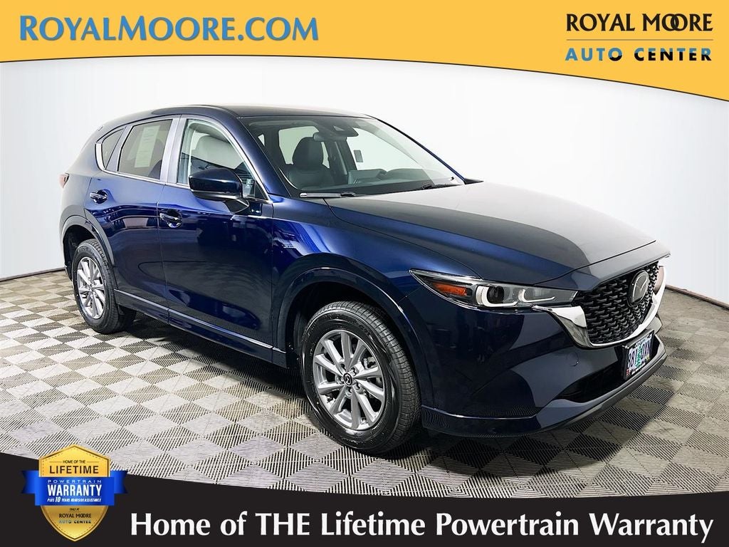 2025 Mazda Mazda CX-5 2.5 S Select Package in Deep Crystal Blue Mica — front three-quarter view