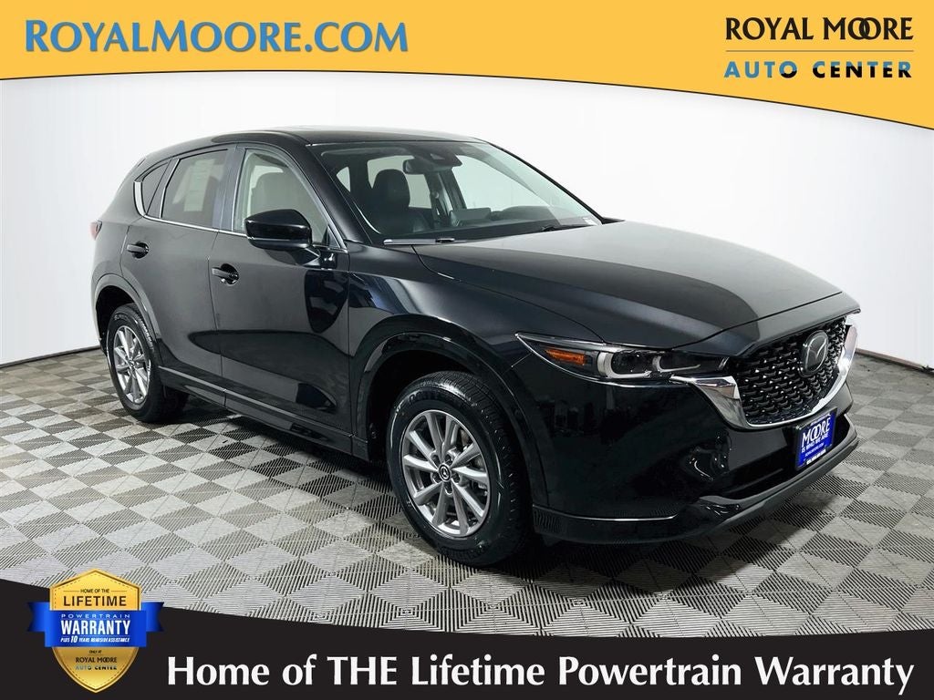 2025 Mazda Mazda CX-5 2.5 S Preferred Package in Jet Black Mica — front three-quarter view