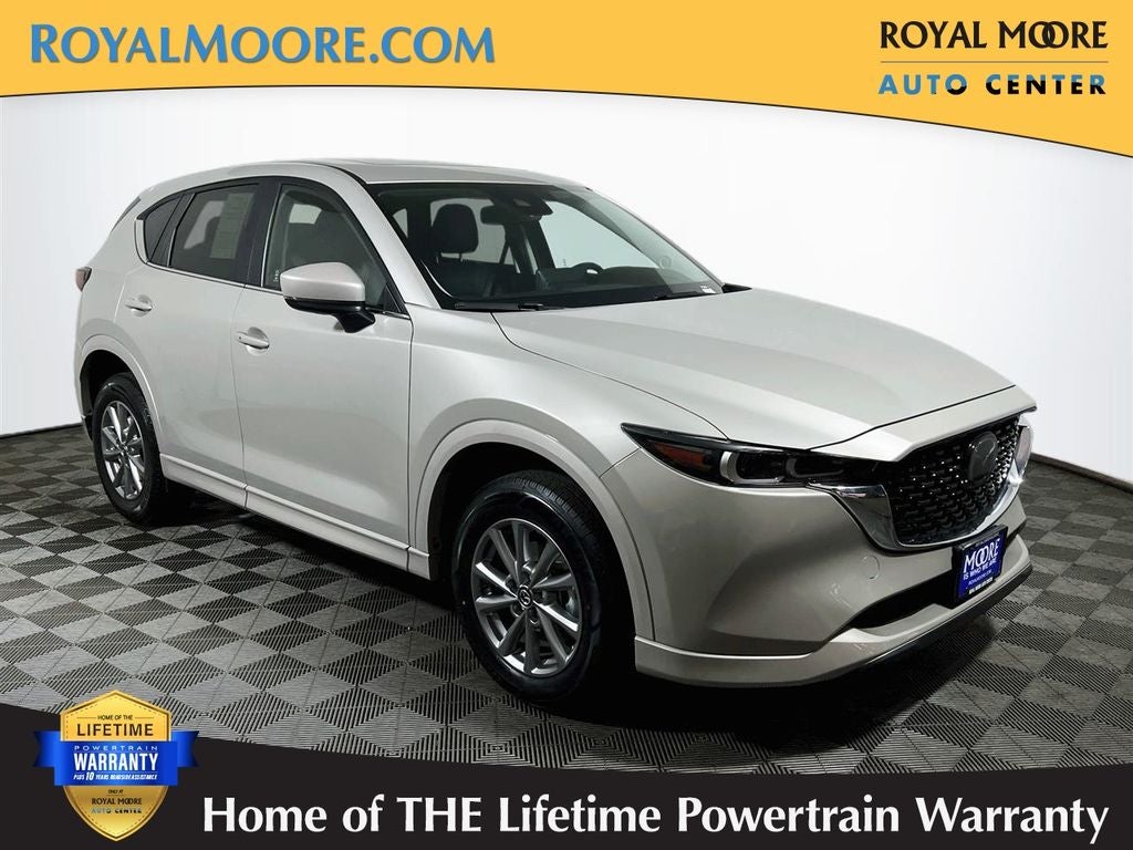 2025 Mazda Mazda CX-5 2.5 S Preferred Package in Platinum Quartz Metallic — front three-quarter view