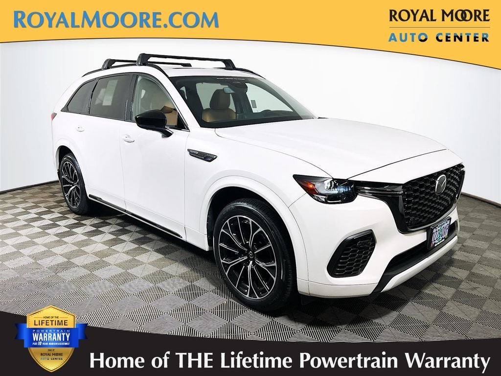2025 Mazda Mazda CX-70 3.3 Turbo S Premium Plus in Rhodium White Premium — front three-quarter view