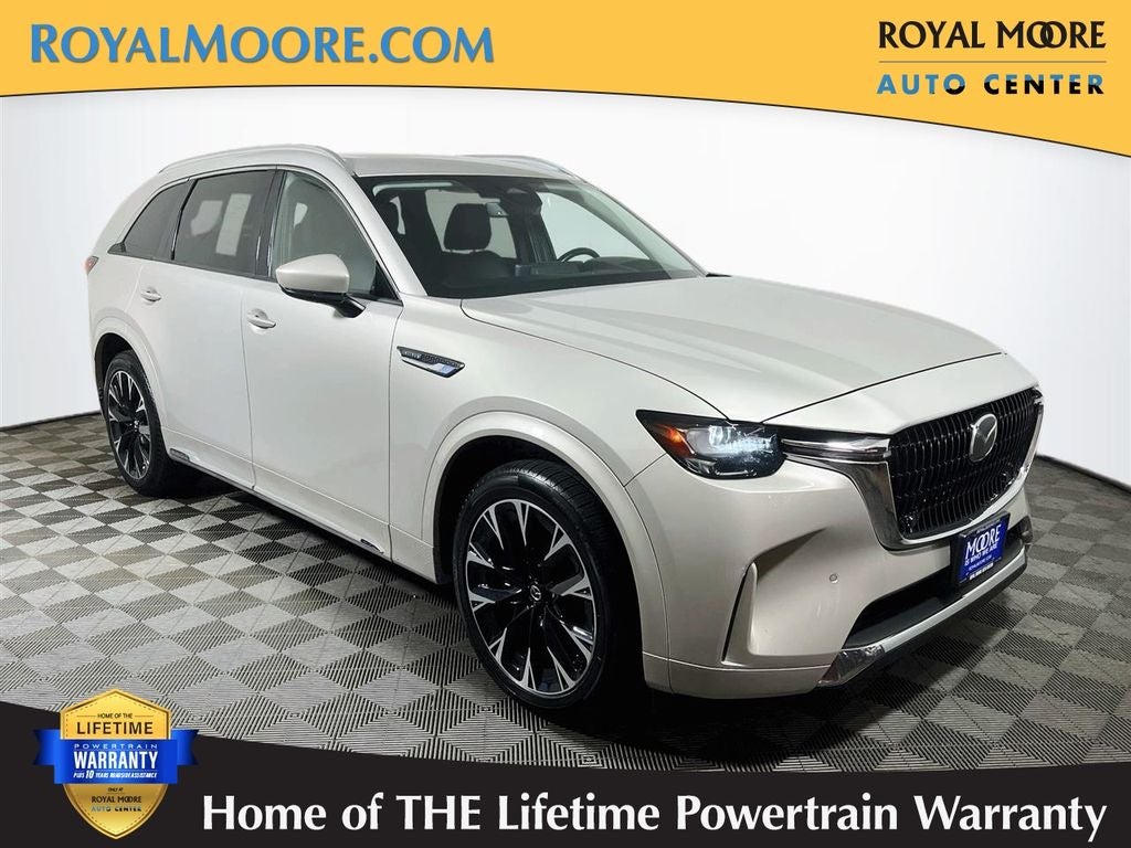 2024 Mazda Mazda CX-90 3.3 Turbo S in Platinum Quartz — front three-quarter view