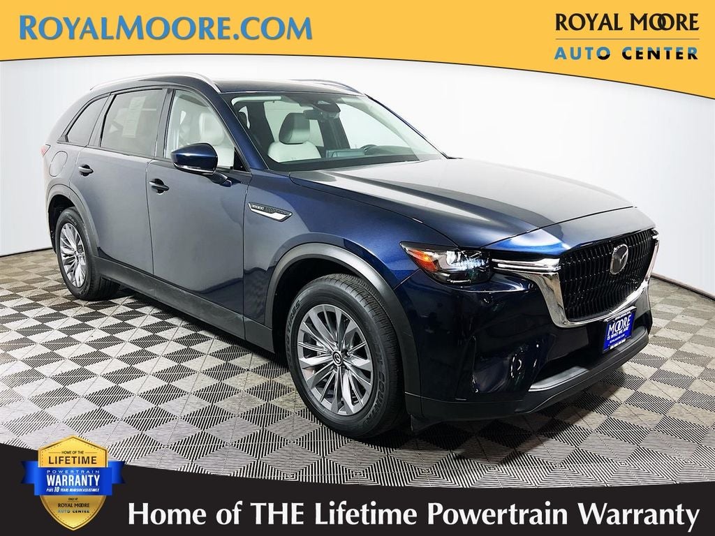 2024 Mazda Mazda CX-90 PHEV Preferred in Deep Crystal Blue Mica — front three-quarter view