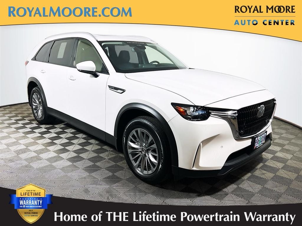 2025 Mazda Mazda CX-90 3.3 Turbo Preferred in Rhodium White Premium — front three-quarter view