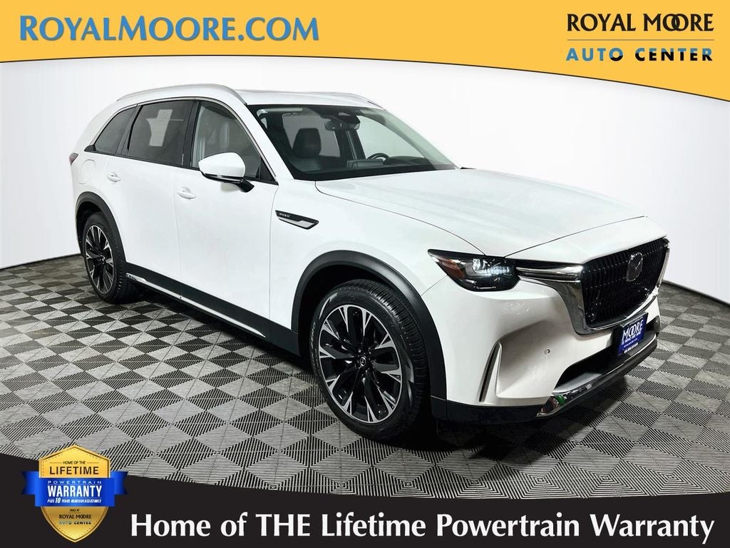 2024 Mazda Mazda CX-90 PHEV Premium in Rhodium White Premium — front three-quarter view
