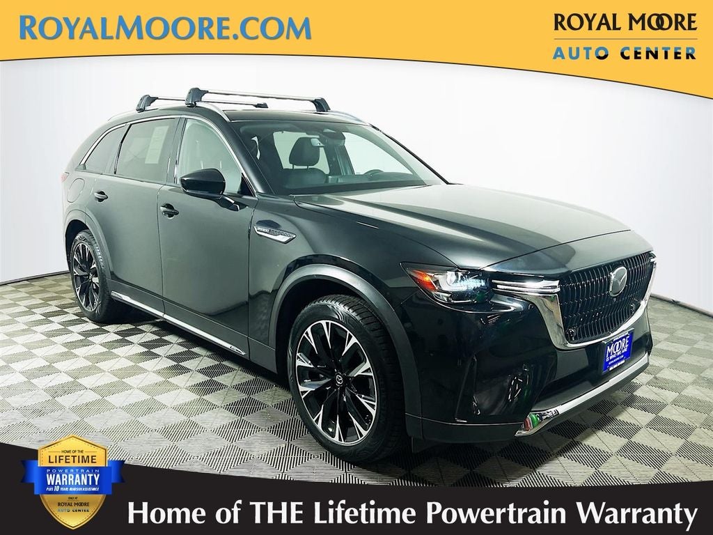 2024 Mazda Mazda CX-90 PHEV Premium Plus in Jet Black Mica — front three-quarter view