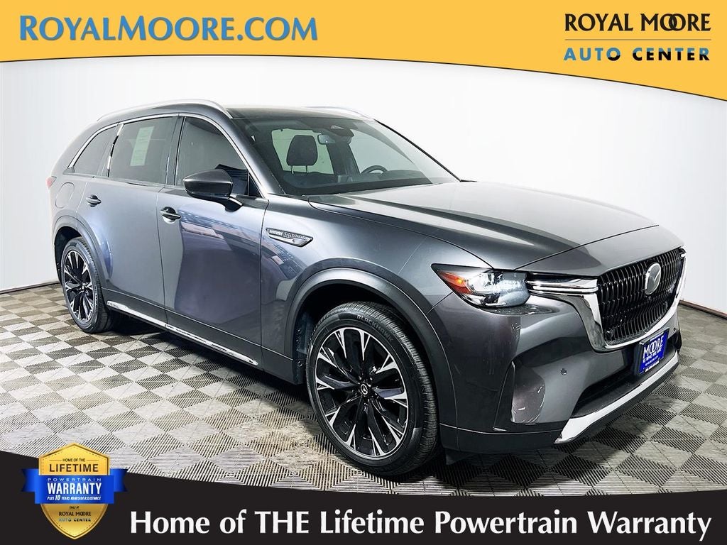 2024 Mazda Mazda CX-90 PHEV Premium Plus in Machine Gray Metallic — front three-quarter view
