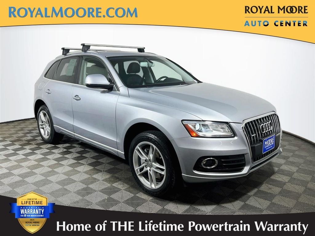 2015 Audi Q5 3.0T Premium Plus quattro in Silver Metallic — front three-quarter view