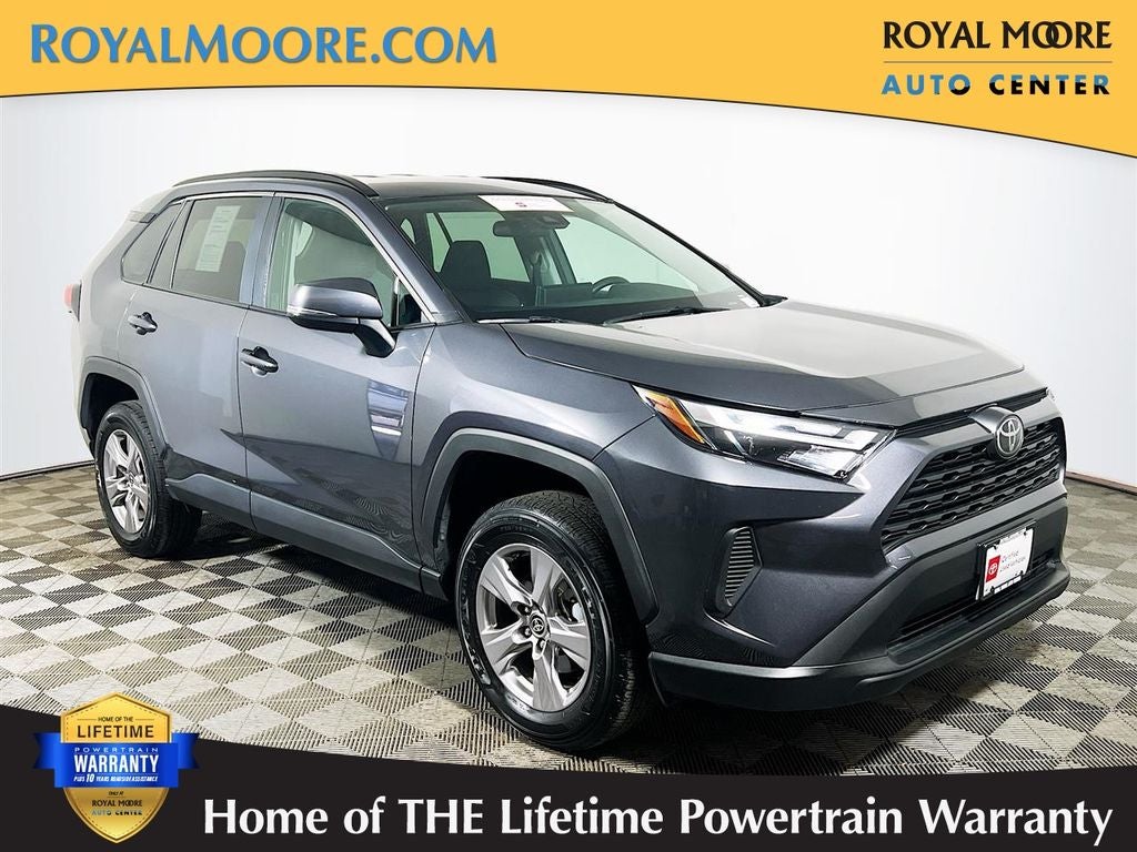 2025 Toyota RAV4 XLE in Magnetic Gray Metallic — front three-quarter view