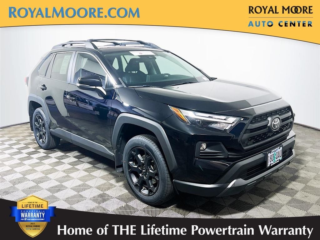 2022 Toyota RAV4 TRD Off Road in Midnight Black Metallic — front three-quarter view