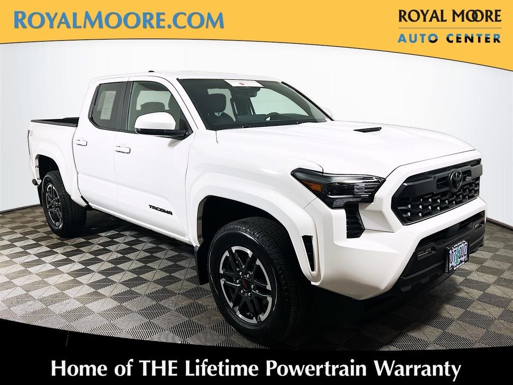 2025 Toyota Tacoma TRD Sport in Ice Cap — front three-quarter view