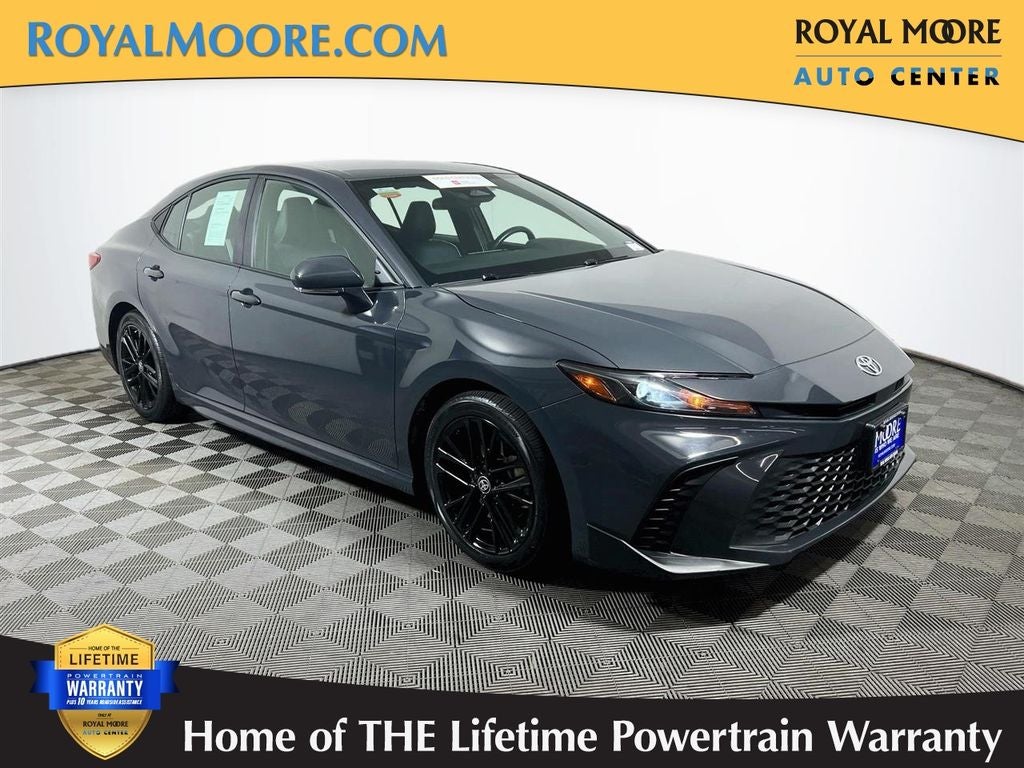 2025 Toyota Camry SE in Underground — front three-quarter view