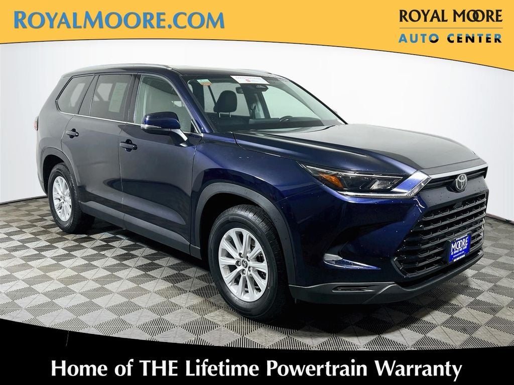 2025 Toyota Grand Highlander XLE in Blueprint — front three-quarter view