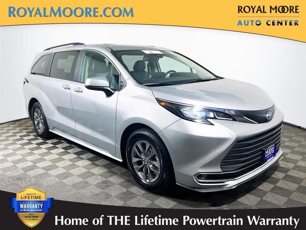 2024 Toyota Sienna XLE 8 Passenger in Celestial Silver Metallic — front three-quarter view