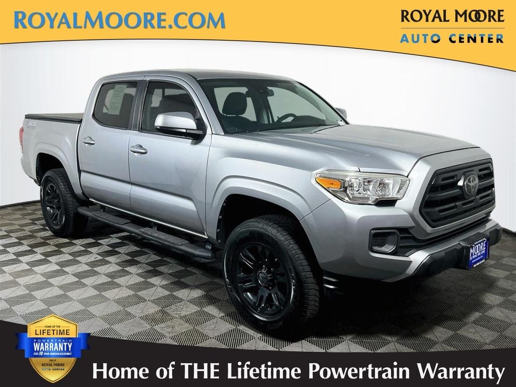 2019 Toyota Tacoma SR in Silver Sky Metallic — front three-quarter view