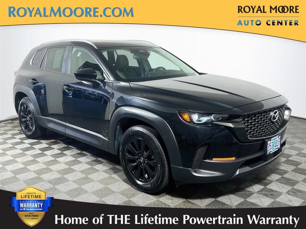 2025 Mazda Mazda CX-50 2.5 S Preferred Package in Jet Black Mica — front three-quarter view