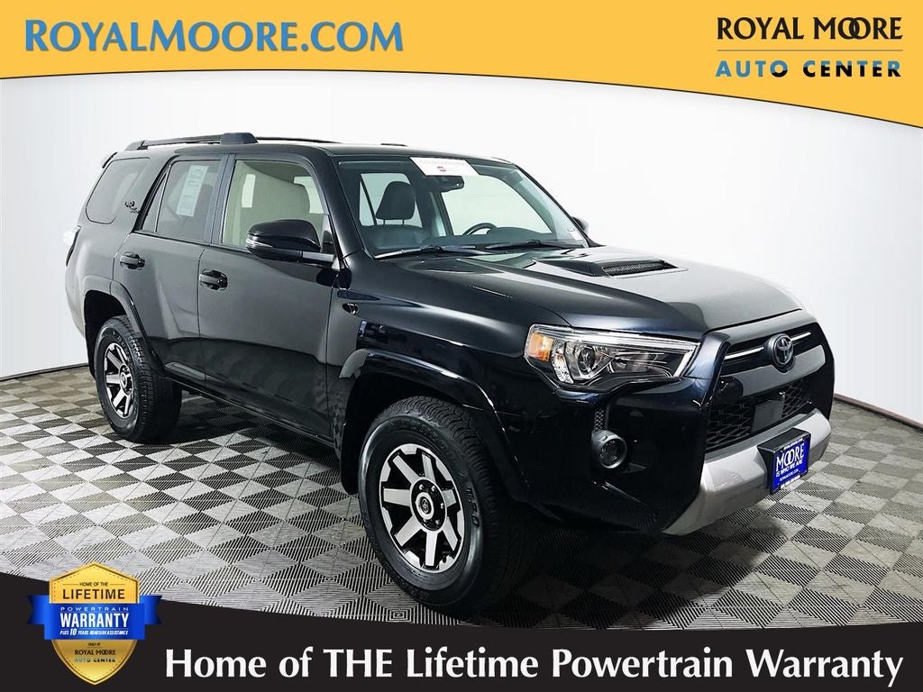 2024 Toyota 4Runner TRD Off-Road Premium in Midnight Black Metallic — front three-quarter view