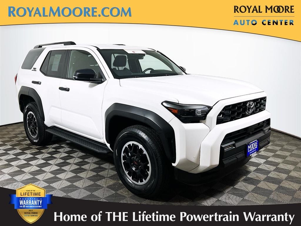 2025 Toyota 4Runner TRD Off-Road in Ice Cap — front three-quarter view